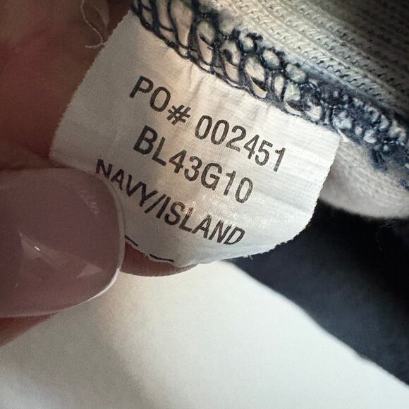 Rugby Stripe Nat Nast Striped Cotton Sweatshirt XL Navy Green Macau 90s Y2K - Picture 7 of 8